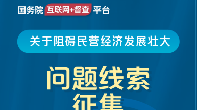 男生女生透逼视频国务院“互联网+督查”平台公开征集阻碍民营经济发展壮大问题线索